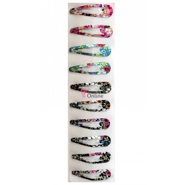 Clipsuri metalice pentru coafor CLP33, set 10 bucati color